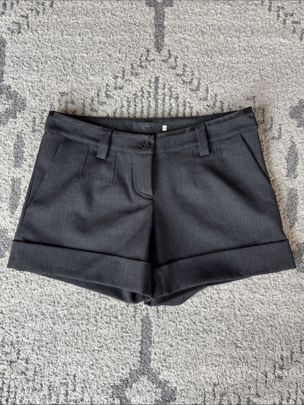 Dark Gray Cuffed Shorts